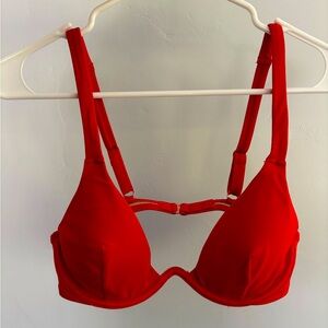 Red Shade and Shore Underwire Bikini Top